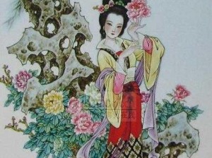 插花弄玉(插花弄玉，指尖如细柳般的女子，在花丛中摆弄玉器)