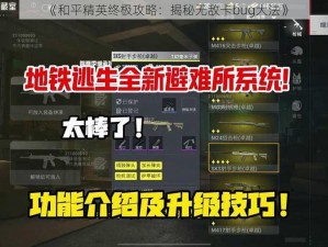 《和平精英终极攻略：揭秘无敌卡bug大法》