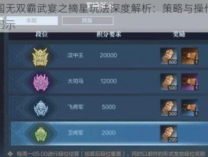 真三国无双霸武宴之摘星玩法深度解析：策略与操作技巧全面揭示