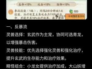 梦幻诛仙手游玄武加点攻略：全面解析玄武加点推荐