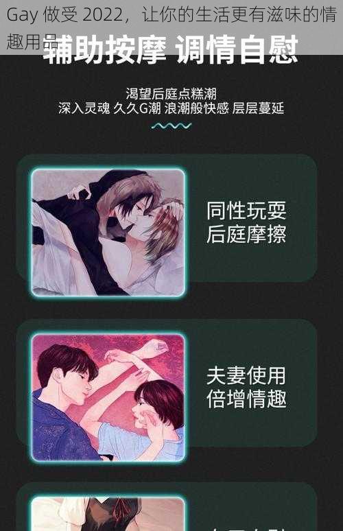 Gay 做受 2022，让你的生活更有滋味的情趣用品