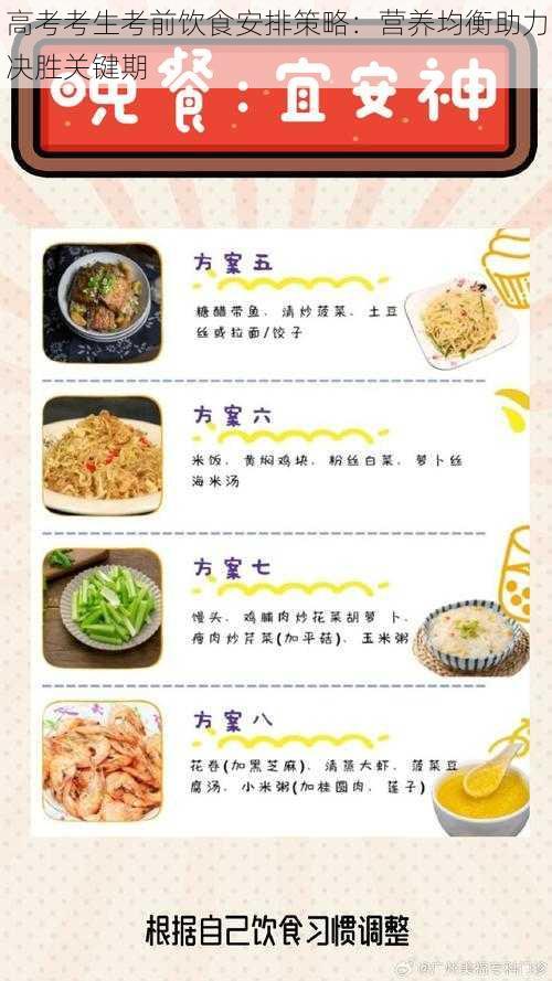 高考考生考前饮食安排策略：营养均衡助力决胜关键期