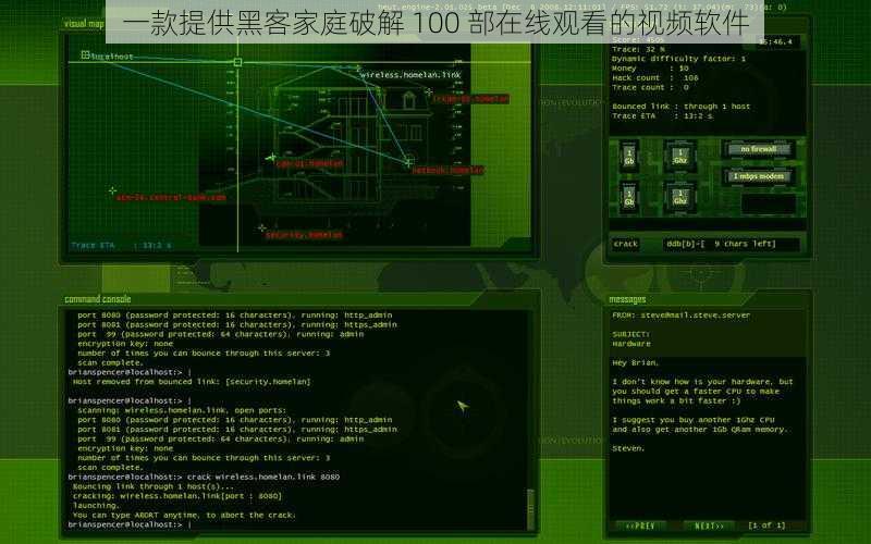 一款提供黑客家庭破解 100 部在线观看的视频软件