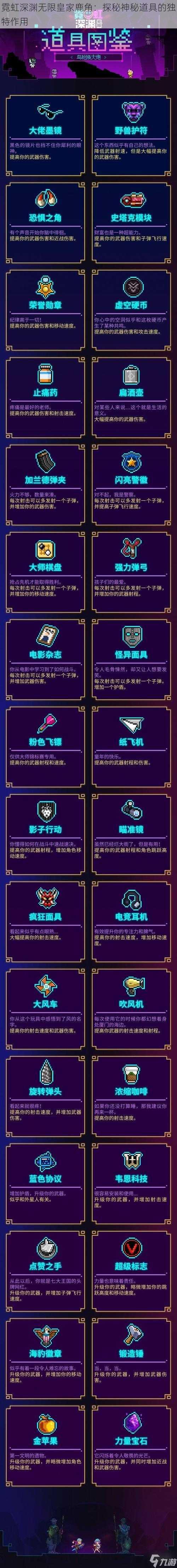 霓虹深渊无限皇家鹿角：探秘神秘道具的独特作用