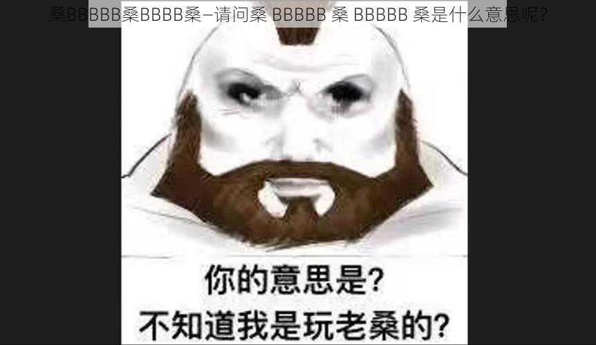 桑BBBBB桑BBBB桑—请问桑 BBBBB 桑 BBBBB 桑是什么意思呢？