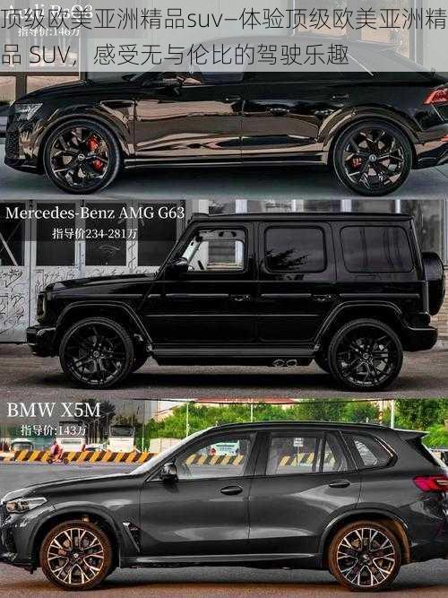 顶级欧美亚洲精品suv—体验顶级欧美亚洲精品 SUV，感受无与伦比的驾驶乐趣