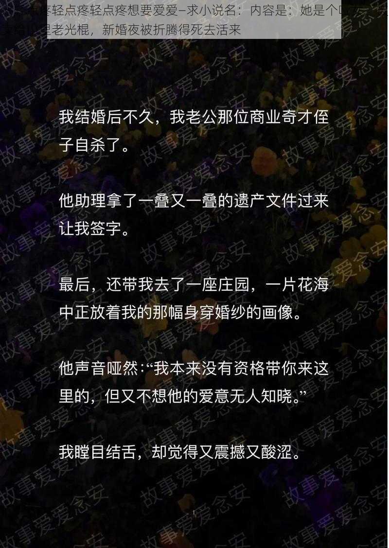 疼轻点疼轻点疼轻点疼想要爱爱—求小说名：内容是：她是个哑女，被卖给山里老光棍，新婚夜被折腾得死去活来