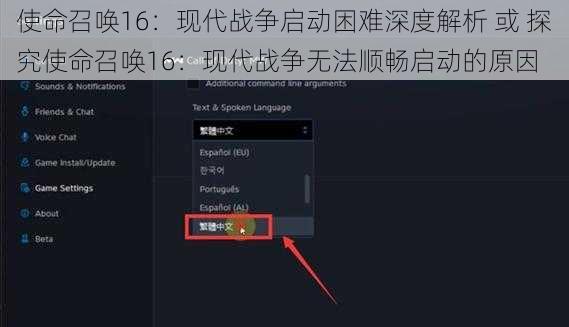 使命召唤16：现代战争启动困难深度解析 或 探究使命召唤16：现代战争无法顺畅启动的原因
