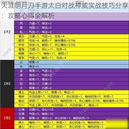 天涯明月刀手游太白对战神威实战技巧分享：攻略心得全解析