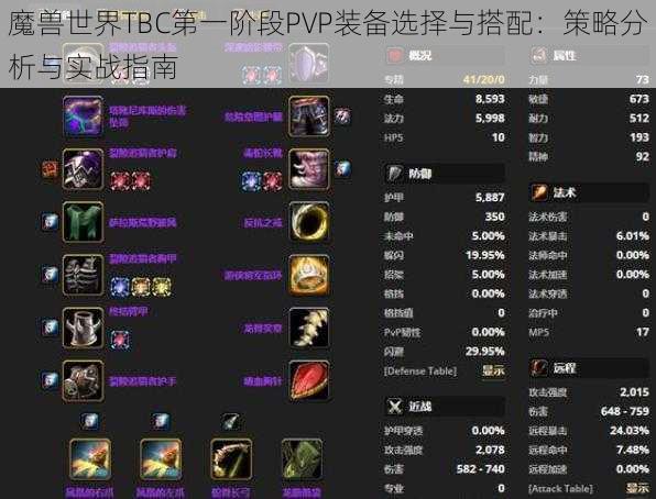 魔兽世界TBC第一阶段PVP装备选择与搭配：策略分析与实战指南