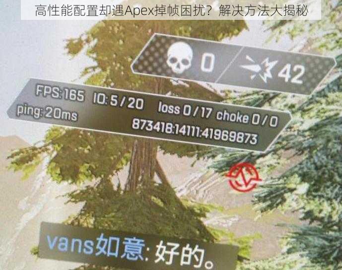 高性能配置却遇Apex掉帧困扰？解决方法大揭秘