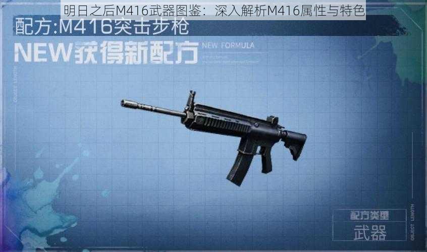 明日之后M416武器图鉴：深入解析M416属性与特色