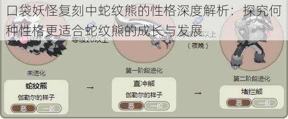 口袋妖怪复刻中蛇纹熊的性格深度解析：探究何种性格更适合蛇纹熊的成长与发展