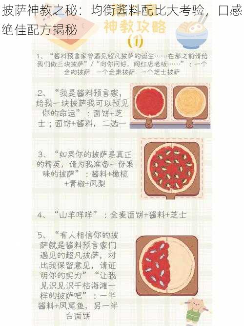 披萨神教之秘：均衡酱料配比大考验，口感绝佳配方揭秘