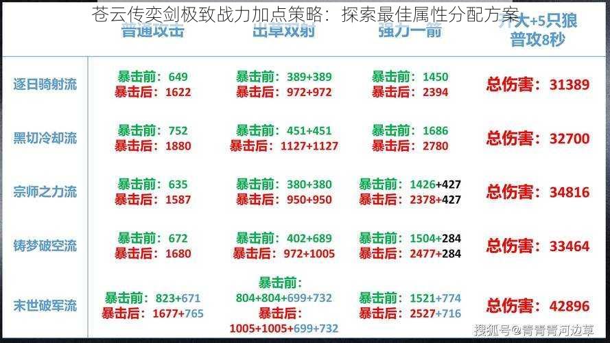 苍云传奕剑极致战力加点策略：探索最佳属性分配方案