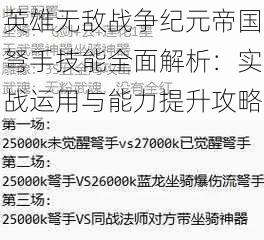 英雄无敌战争纪元帝国弩手技能全面解析：实战运用与能力提升攻略